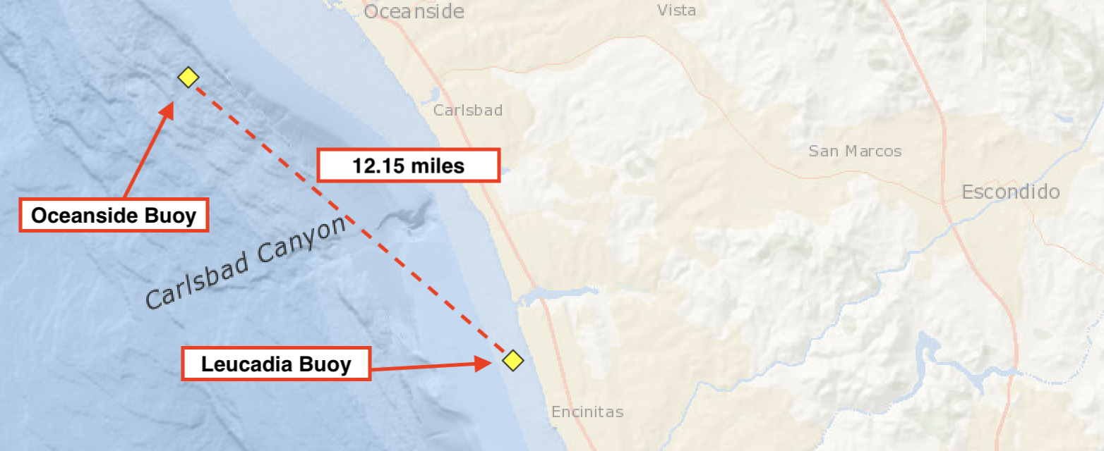 Leucadia and Oceanside Buoy Locations